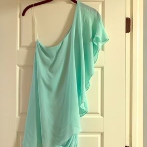 Mint one sleeve dress